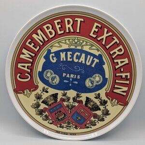 Camembert Extra-Fin C. Mecaut Paris 11" Ceramic Charcuterie Cheese Plate Vintage
